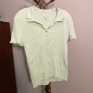 Calvin Klein Jeans Light Green Button Down Shirt